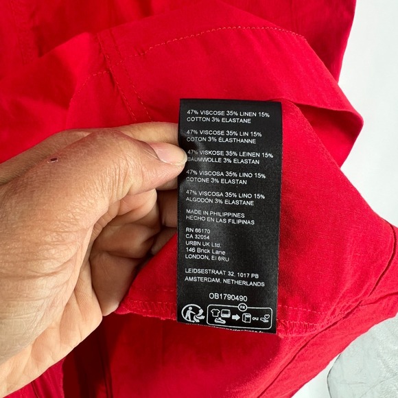 Anthropologie Maeve The Colette Midi Skirt Womens XL Red Classic Front Pockets - Picture 6 of 15